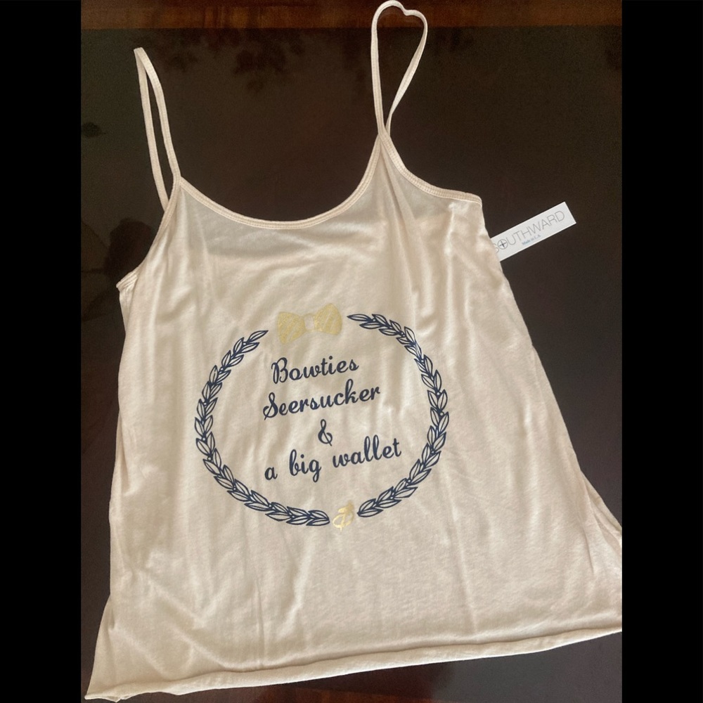 Southward graphic print spaghetti strap tank